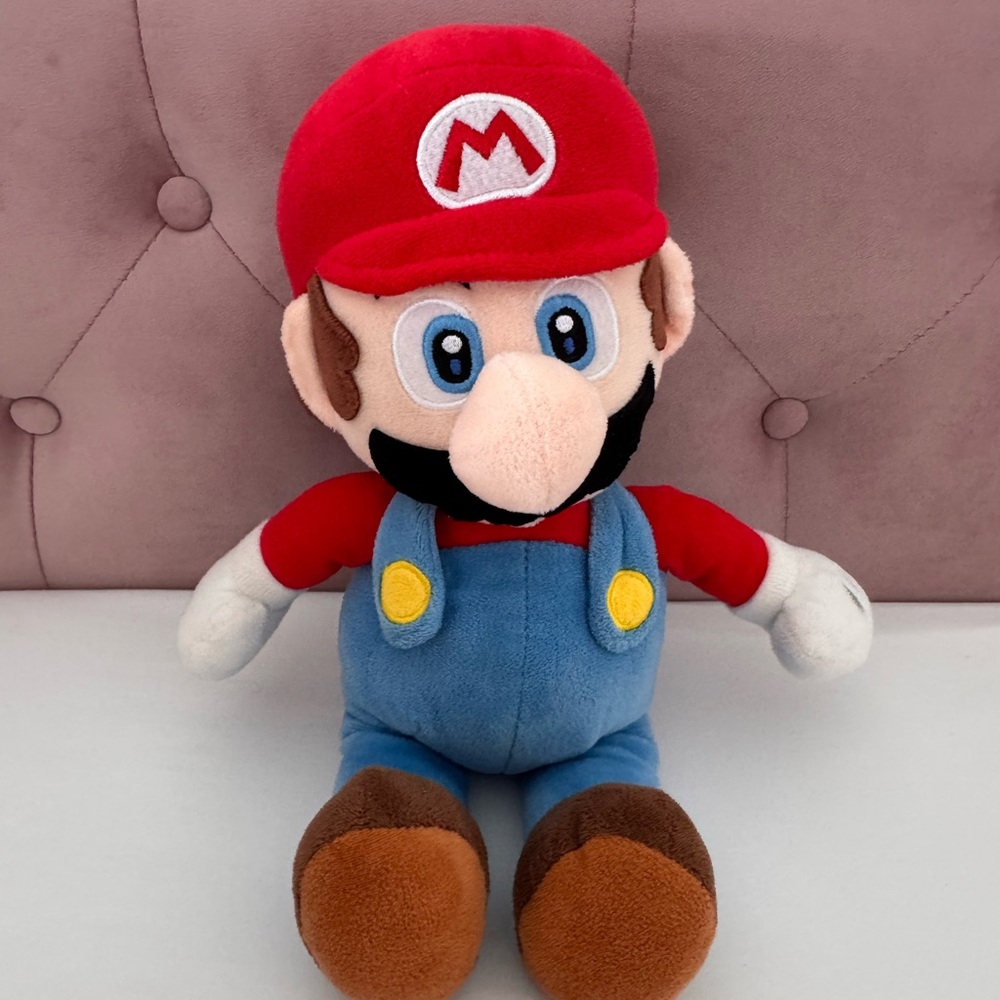 Nintendo Mario Plush in Red, Blue, Brown